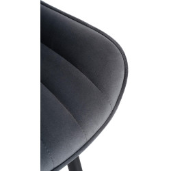 Poltrona Largo, velluto, grigio scuro