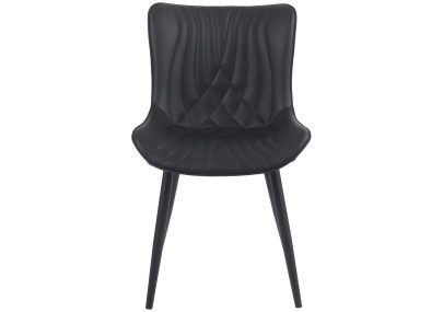 Fauteuil Brady, similicuir, noir