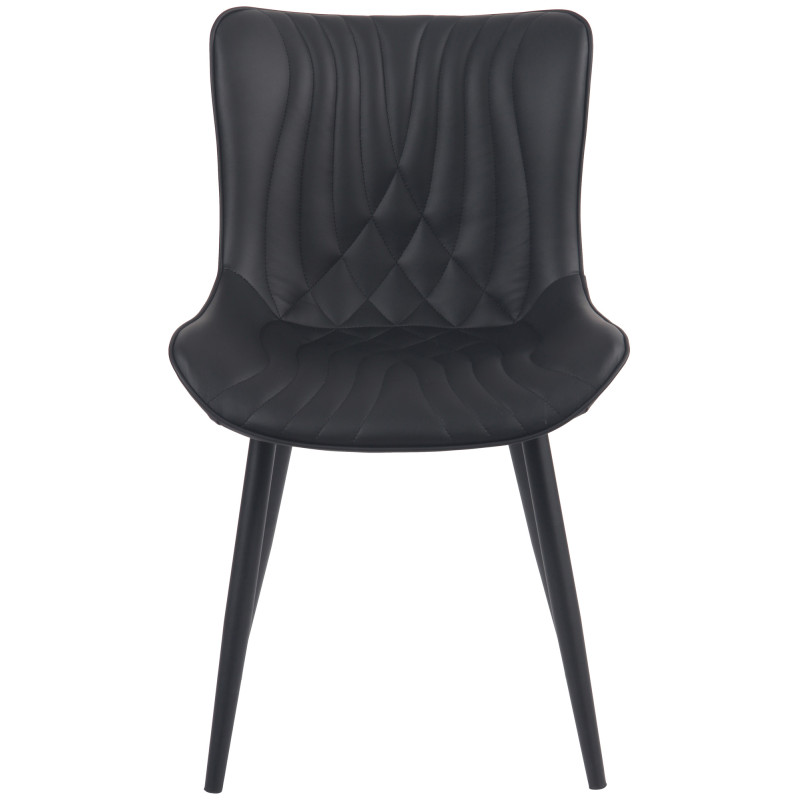 Poltrona Brady, ecopelle, nero