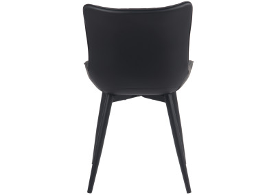 Poltrona Brady, couro sintético, preto