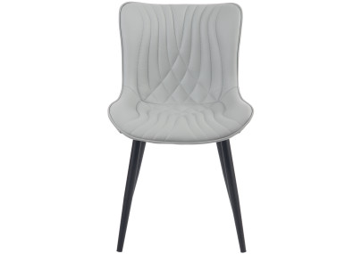 Fauteuil Brady, similicuir gris