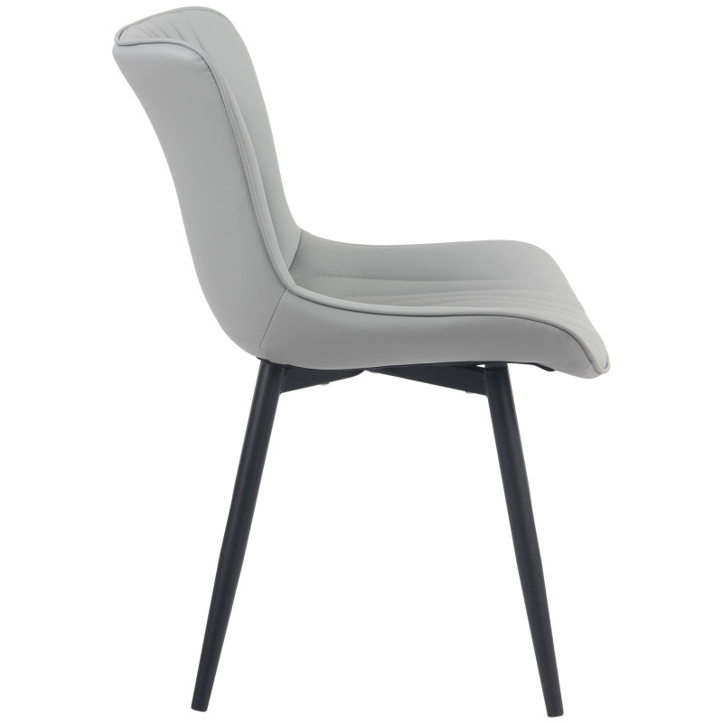 Fauteuil Brady, similicuir gris