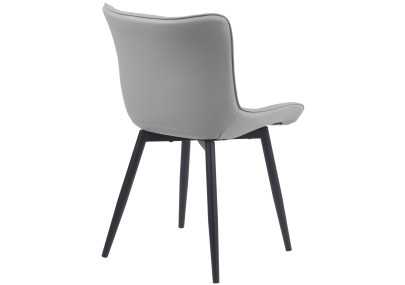 Fauteuil Brady, similicuir gris