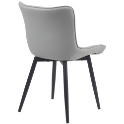 Fauteuil Brady, similicuir gris