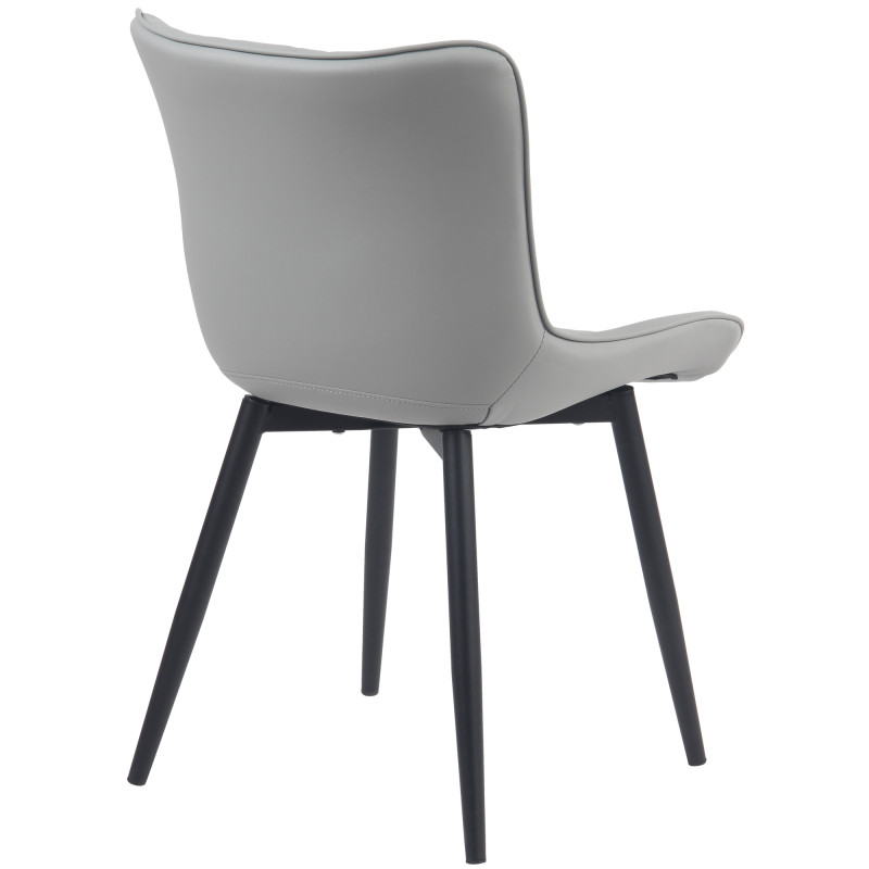 Fauteuil Brady, similicuir gris