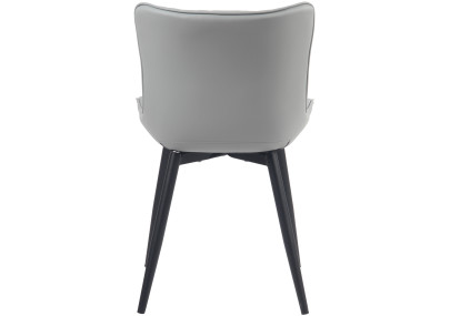 Fauteuil Brady, similicuir gris