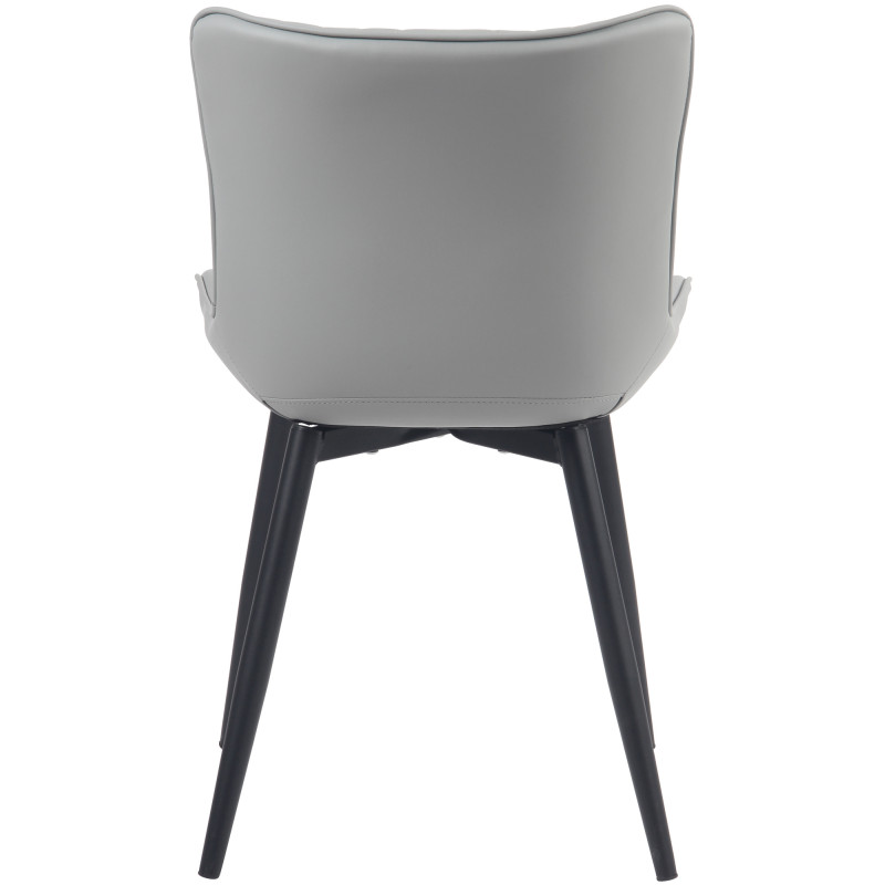 Fauteuil Brady, similicuir gris