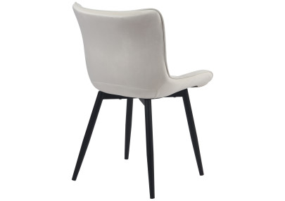 Fauteuil Brady, velours, crème