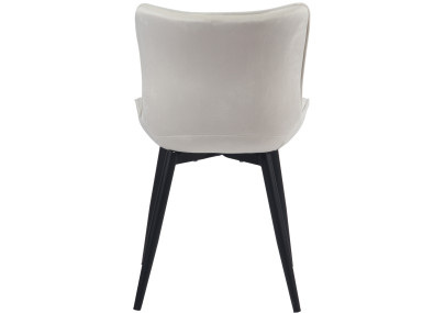 Fauteuil Brady, velours, crème