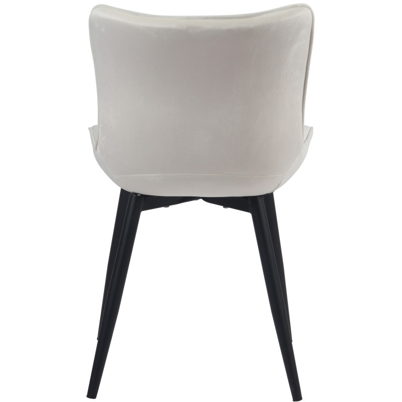 Poltrona Brady, velluto, crema