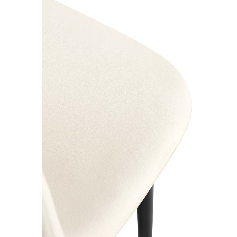 Chaise de salle à manger Napier, velours, crème
