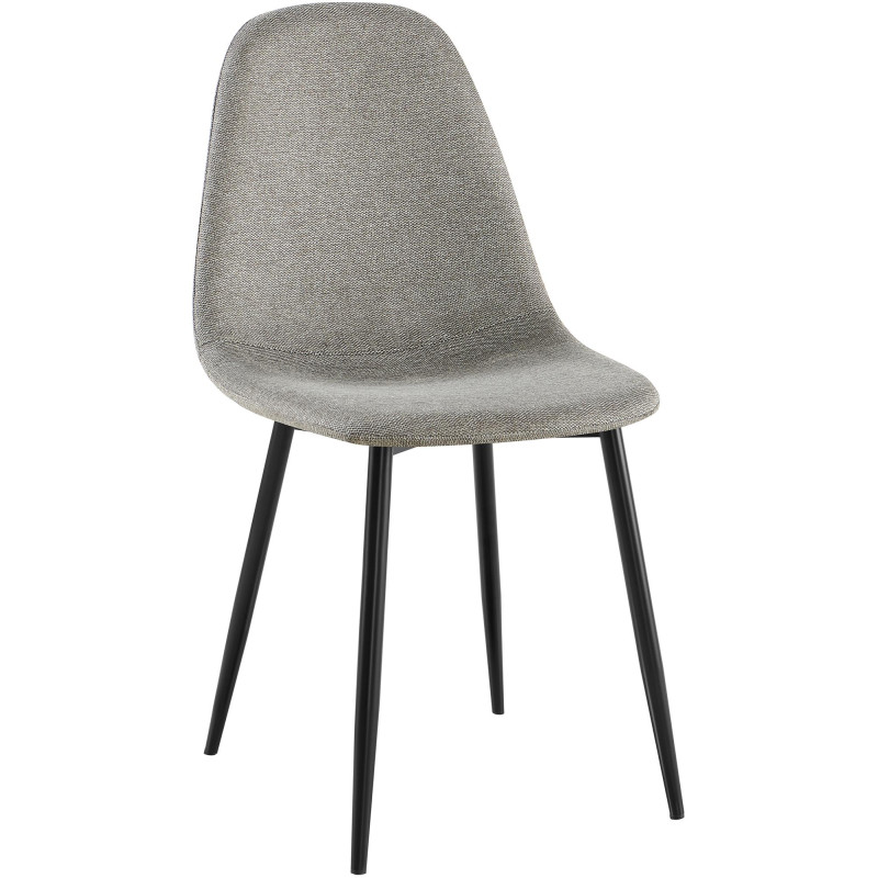 Cadeira de jantar Napier, tecido cinza claro