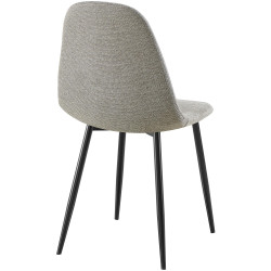 Cadeira de jantar Napier, tecido cinza claro