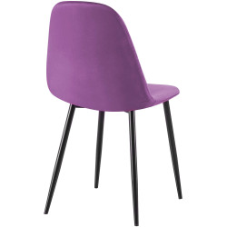 Silla de comedor Napier, terciopelo, morado