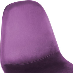 Silla de comedor Napier, terciopelo, morado