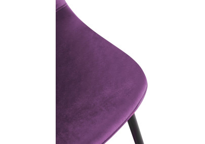 Silla de comedor Napier, terciopelo, morado