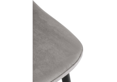 Chaise de salle à manger Napier, velours gris