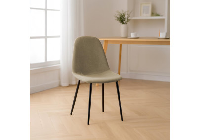 Chaise de salle à manger Napier, tissu taupe