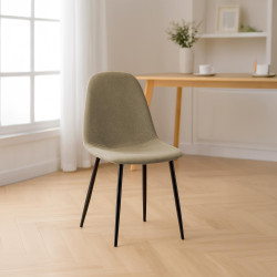 Sedia da pranzo Napier, tessuto tortora