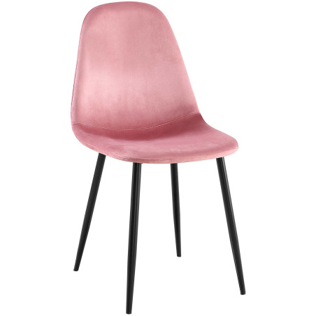 Napier Silla de comedor, terciopelo, rosa