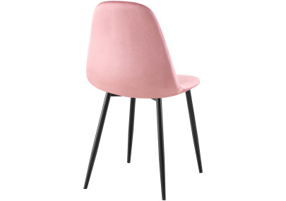 Napier Silla de comedor, terciopelo, rosa