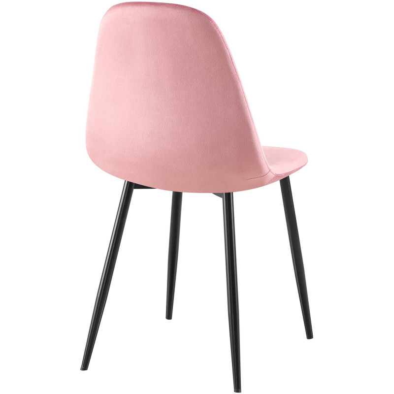 Napier Silla de comedor, terciopelo, rosa