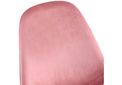 Napier Silla de comedor, terciopelo, rosa