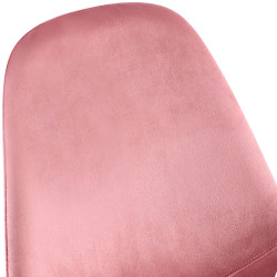 Napier Silla de comedor, terciopelo, rosa