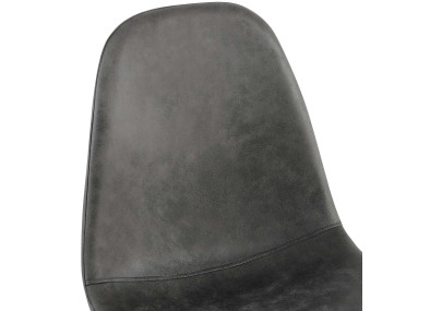 Chaise de salle à manger Napier Vintage, similicuir noir