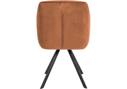 Fauteuil Russell, velours, café