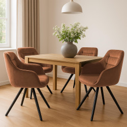 Poltrona Russell, velluto, caffè