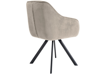 Poltrona Russell, velluto grigio