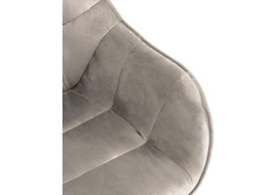 Fauteuil Russell, velours gris