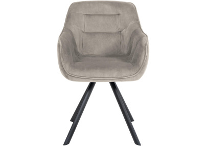 Poltrona Russell, velluto grigio