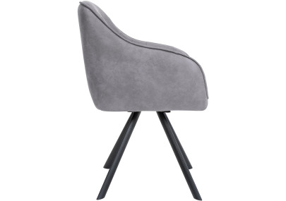 Chaise grise vintage Russell