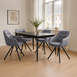 Chaise grise vintage Russell