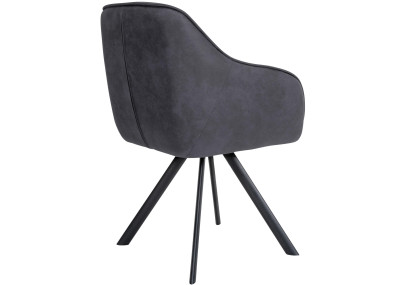 Chaise noire vintage Russell