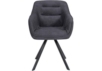 Chaise noire vintage Russell