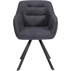 Chaise noire vintage Russell