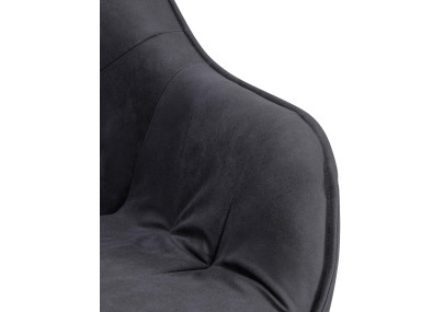 Chaise noire vintage Russell