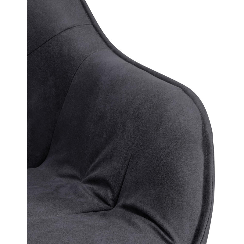 Chaise noire vintage Russell