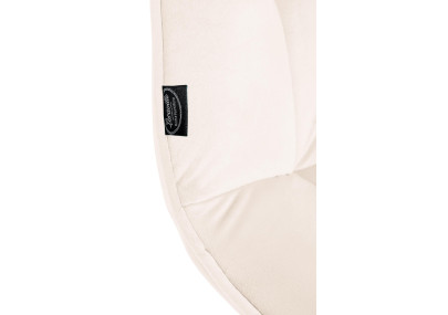 Silla de comedor Vermont, terciopelo, crema