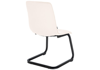 Silla de comedor Vermont, terciopelo, crema