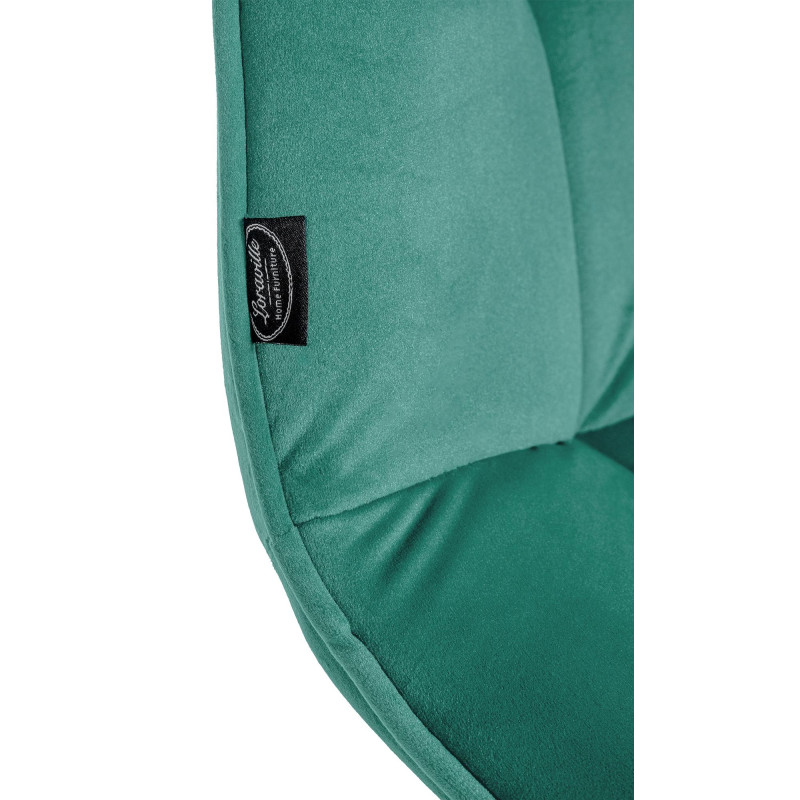 Chaise de salle à manger Vermont, velours vert