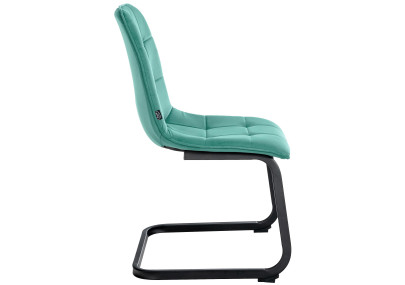 Chaise de salle à manger Vermont, velours vert