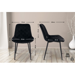 Resortes de silla de terciopelo negro