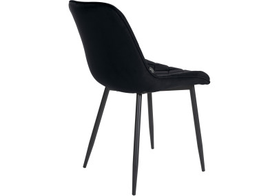 Ressorts de chaise en velours noir