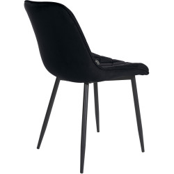 Resortes de silla de terciopelo negro