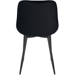 Resortes de silla de terciopelo negro