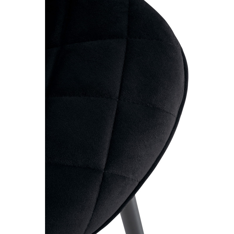 Resortes de silla de terciopelo negro